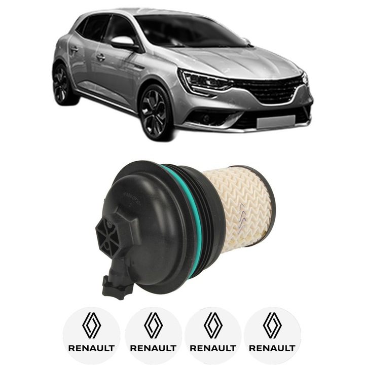 Filtru combustibil RENAULT MEGANE IV Hatchback (B9A/M/N_) 1.5 dCi 110 (B9A3) din 2015 KW 81 CP 110 CMC 1461, Bosch, Auto, 4x Stickere auto cu RENAULT