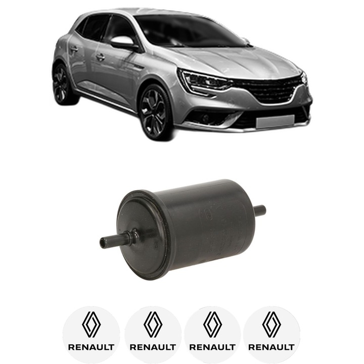 Filtru combustibil RENAULT MEGANE IV Hatchback (B9A/M/N_) 1.8 RS TCe 280 (B9M6) din 2017 KW 205 CP 279 CMC 1798, Bosch, Auto, 4x Stickere auto cu RENAULT