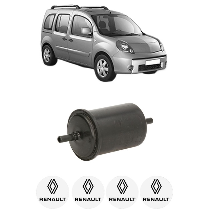 Filtru combustibil RENAULT KANGOO / GRAND KANGOO II (KW0/1_) 1.2 TCe 115 (KW02, KW14) din 2013 KW 84 CP 115 CMC 1197, Bosch, Auto, 4x Stickere auto cu RENAULT