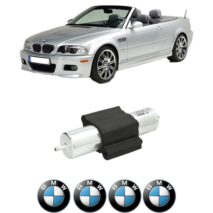 Filtru combustibil BMW Seria 3 Compact (E46) 320 td din 2001-2002 KW 100 CP 136 CMC 1995, Bosch, Auto, 4x Stickere auto cu BMW