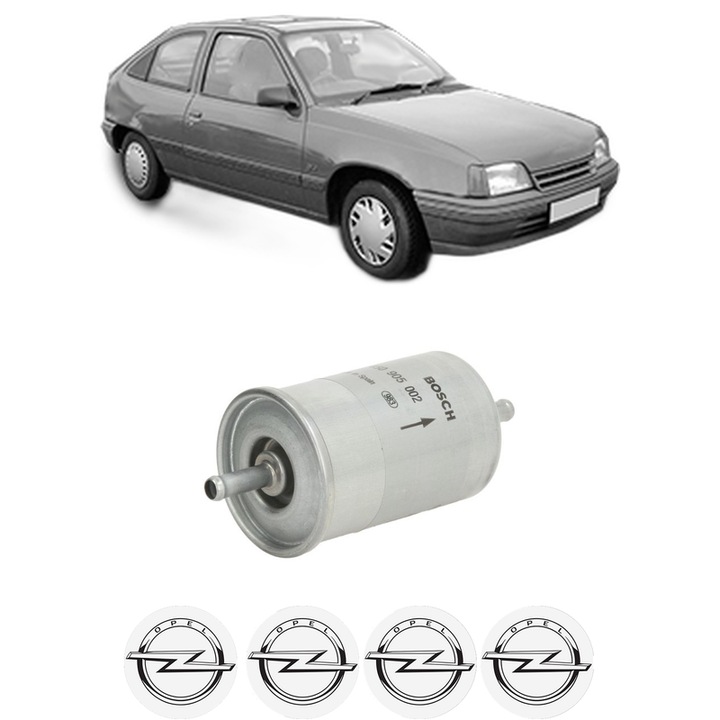 Filtru combustibil OPEL KADETT E Hatchback (T85) 2.0 GSI 16V (C08, C48, D08, D48) din 1987-1991 KW 115 CP 156 CMC 1998, Bosch, Auto, 4x Stickere auto cu OPEL