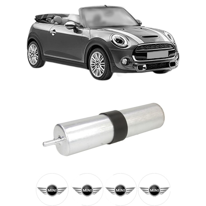 Filtru combustibil MINI MINI Convertible (F57) Cooper SD din 2016 KW 125 CP 170 CMC 1995, Bosch, Auto, 4x Stickere auto cu MINI