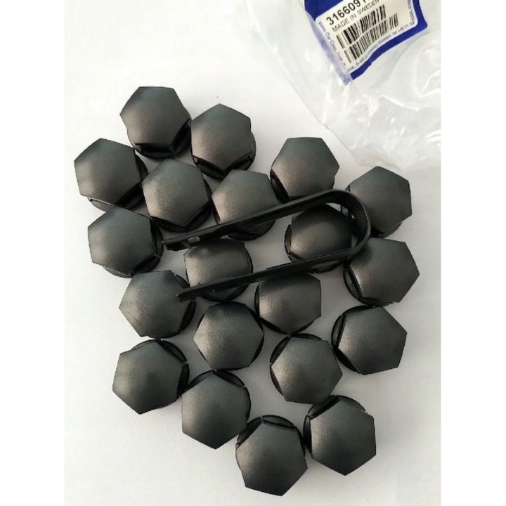 Eredeti Volvo kerékcsavar sapkák, komplett készlet, fekete