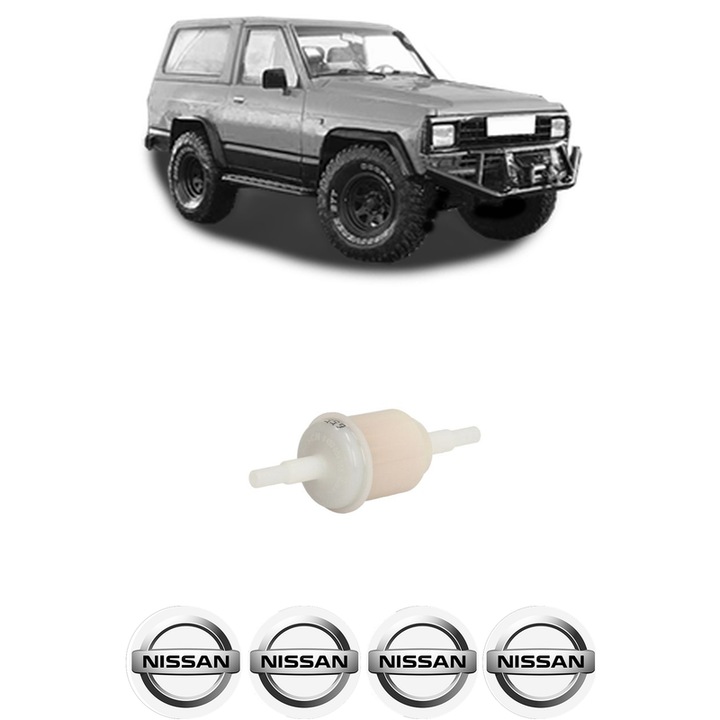 Filtru combustibil NISSAN PATROL III/1 Hardtop (K160) 2.8 (K160) din 1980-1988 KW 88 CP 120 CMC 2753, Bosch, Auto, 4x Stickere auto cu NISSAN