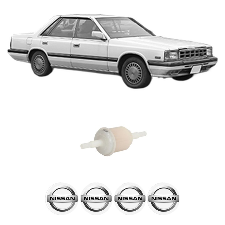 Filtru combustibil NISSAN LAUREL (JC31) 2.0 din 1981-1984 KW 71 CP 97 CMC 1998, Bosch, Auto, 4x Stickere auto cu NISSAN