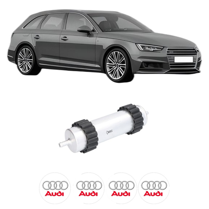 Filtru combustibil AUDI A4 B9 Avant (8W5, 8WD) 3.0 TDI quattro din 2015-2018 KW 160 CP 218 CMC 2967, Bosch, Auto, 4x Stickere auto cu AUDI
