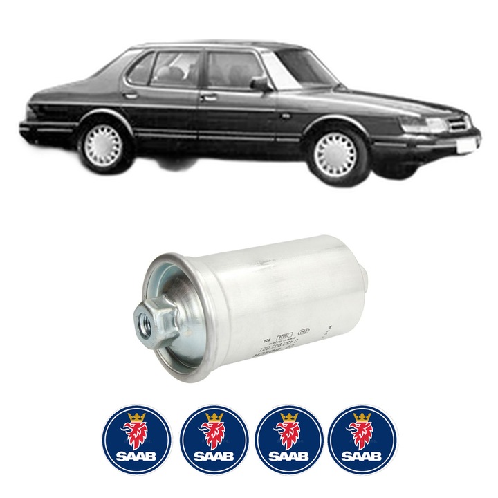 Filtru combustibil SAAB 900 I (AC4, AM4) 2.0 EMS din 1979-1980 KW 87 CP 118 CMC 1985, Bosch, Auto, 4x Stickere auto cu SAAB