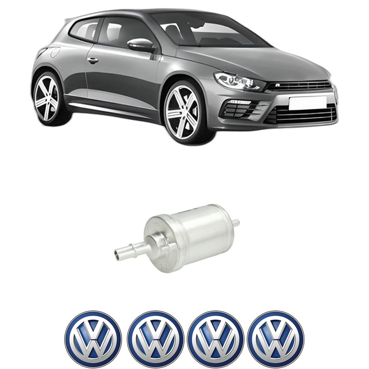 Filtru combustibil Volkswagen SCIROCCO III (137, 138) 1.4 TSI din 2008-2017 KW 90 CP 122 CMC 1390, Bosch, Auto, 4x Stickere auto cu Volkswagen
