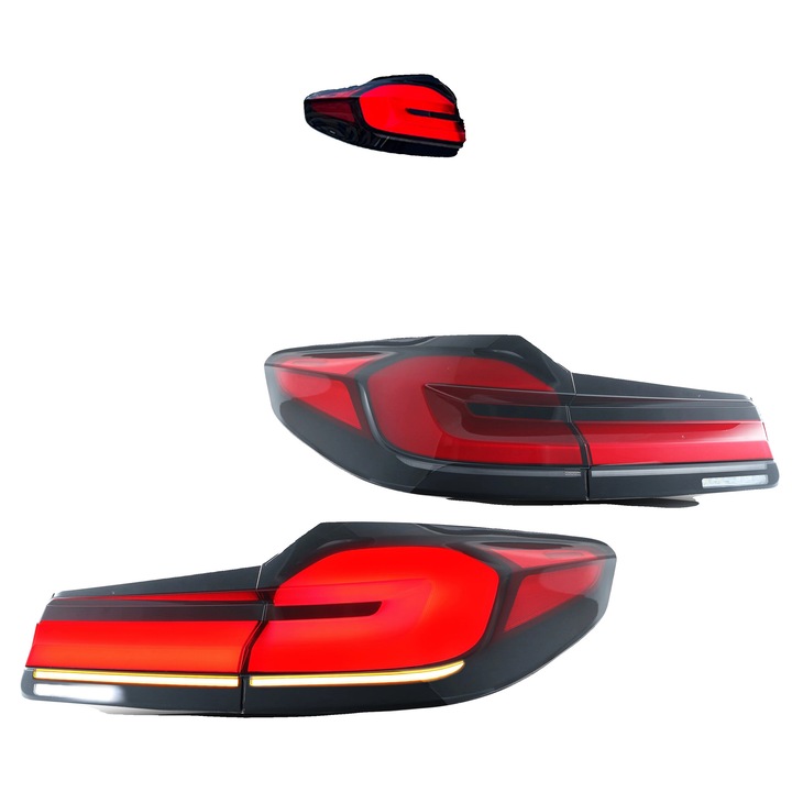 Set de stopuri cu LED, 35W, 12V, semnalizare secventiala, culoare rosie