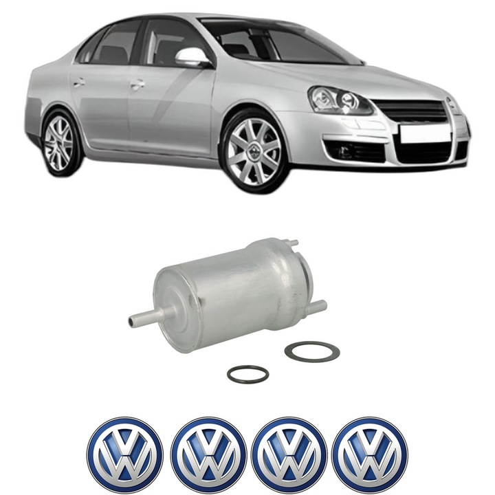 Filtru combustibil Volkswagen JETTA III (1K2) 1.6 din 2004-2010 KW 75 CP 102 CMC 1595, Bosch, Auto, 4x Stickere auto cu Volkswagen