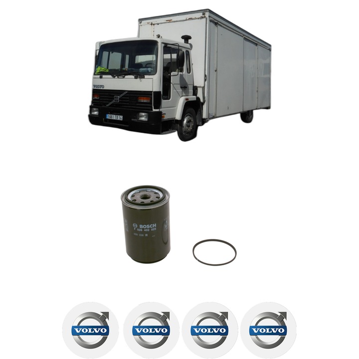 Filtru combustibil VOLVO FL6 FL 618 din 1995-2000 KW 184 CP 250 CMC 5476, Bosch, Auto, 4x Stickere auto cu VOLVO