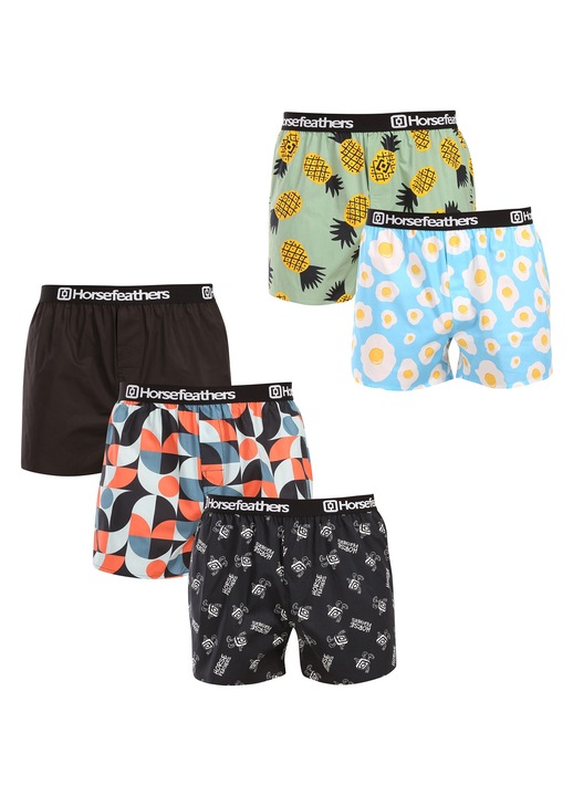 Set 5 perechi de boxeri barbati Horsefeathers AM287C, bumbac, multicolor, 2XL INTL