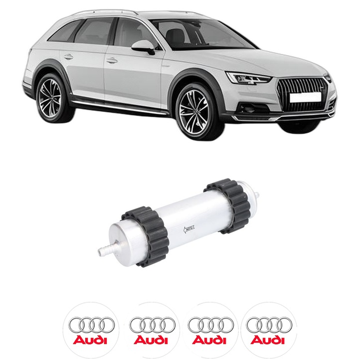 Filtru combustibil AUDI A4 Allroad B9 (8WH, 8WJ) 2.0 TDI quattro din 2016-2019 KW 120 CP 163 CMC 1968, Bosch, Auto, 4x Stickere auto cu AUDI