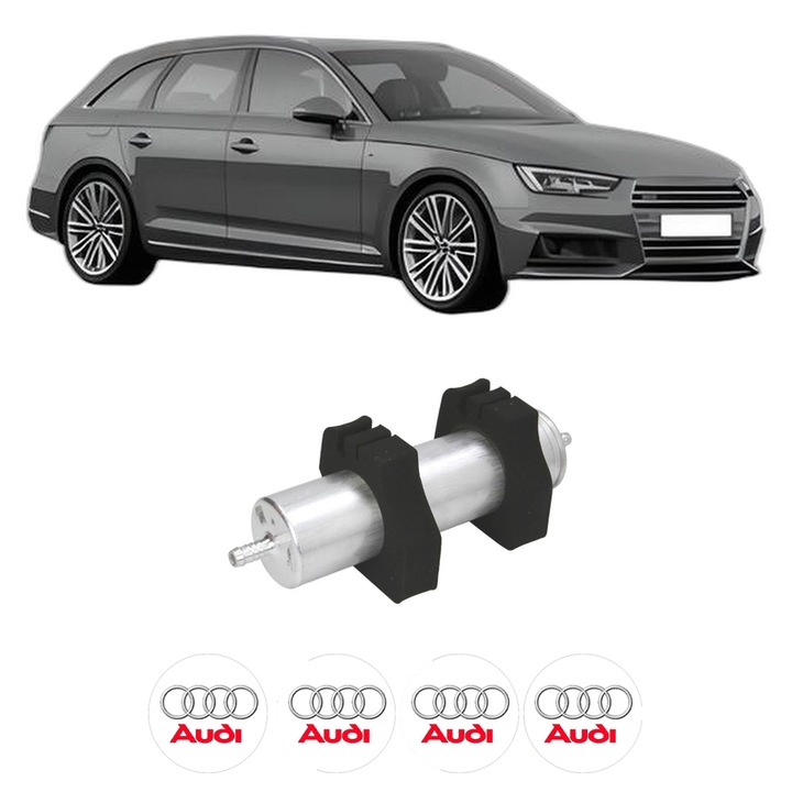 Filtru combustibil AUDI A4 B9 Avant (8W5, 8WD) 2.0 TDI quattro din 2015-2018 KW 140 CP 190 CMC 1968, Bosch, Auto, 4x Stickere auto cu AUDI