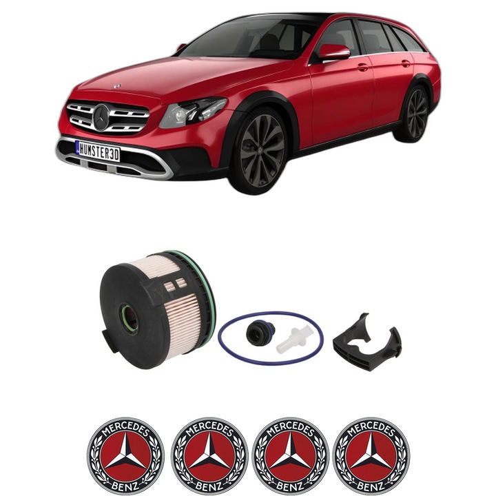 Filtru combustibil MERCEDES-BENZ E-CLASS T-Model (S213) E 220 d 4-matic (213.205) din 2022-2023 KW 147 CP 200 CMC 1992, Bosch, Auto, 4x Stickere auto cu MERCEDES-BENZ