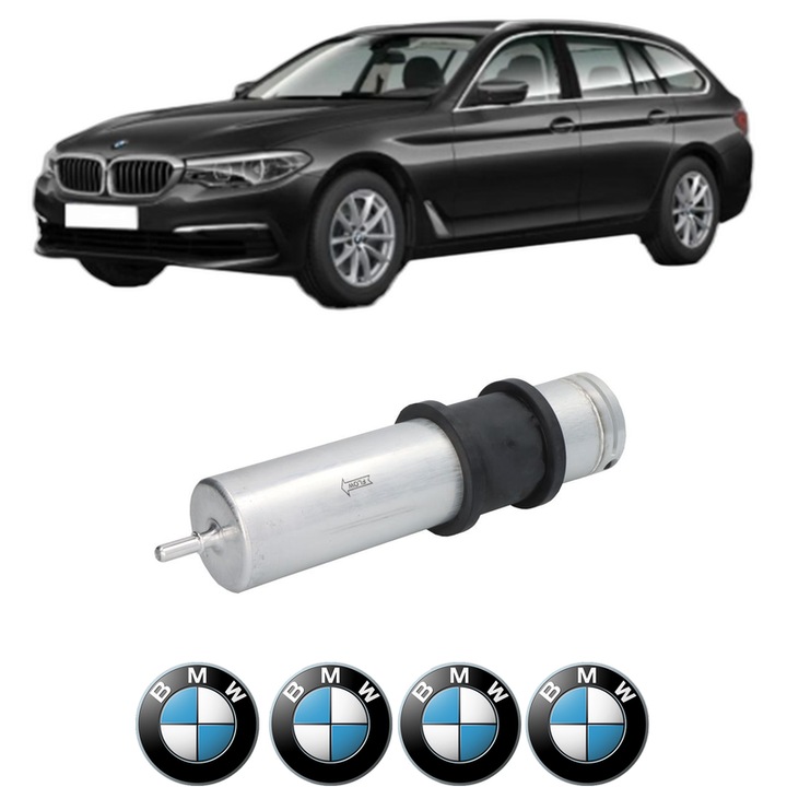 Filtru combustibil BMW Seria 5 Touring Van (G31) 540 d xDrive din 2017 KW 235 CP 320 CMC 2993, Bosch, Auto, 4x Stickere auto cu BMW