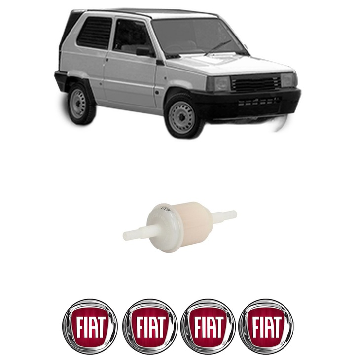 Filtru combustibil FIAT PANDA (141_) 1000 din 1985-1992 KW 37 CP 50 CMC 999, Bosch, Auto, 4x Stickere auto cu FIAT