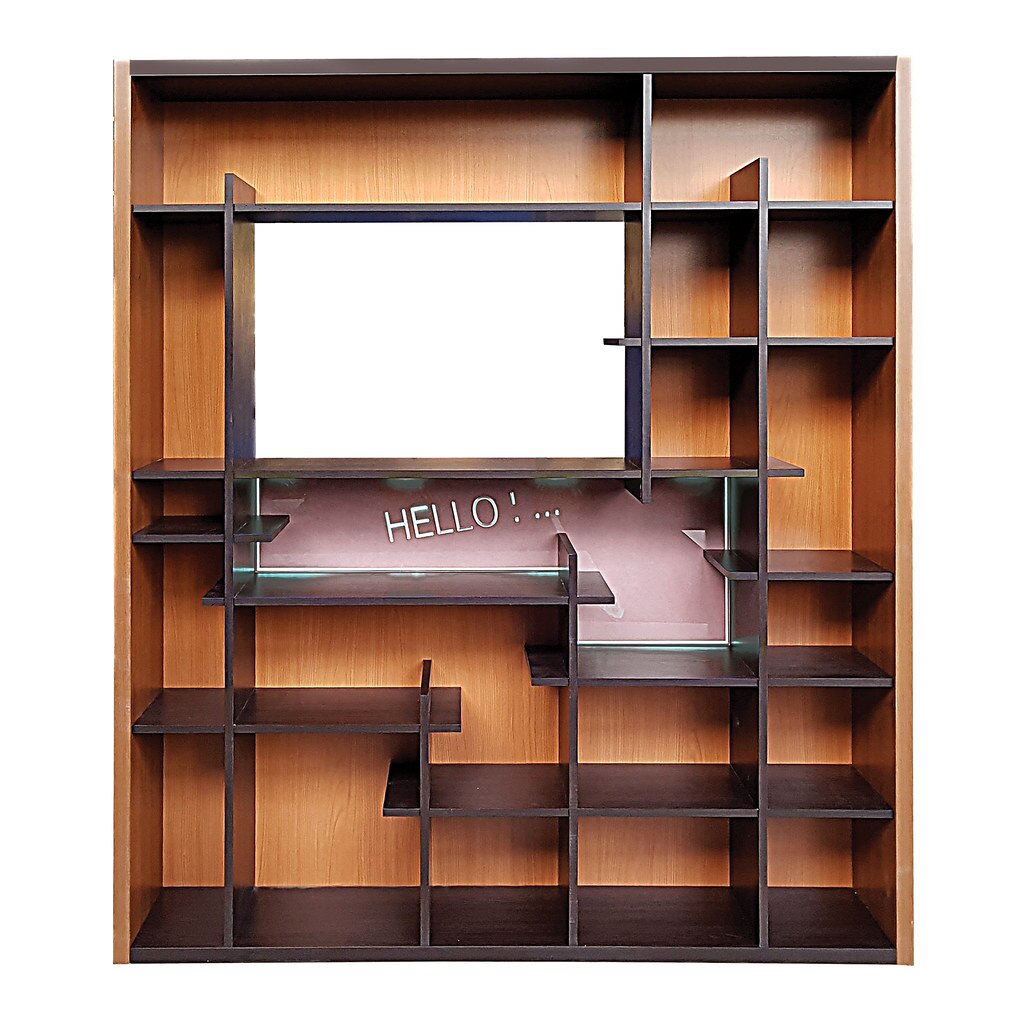 Biblioteca Cuenca,Wenge/ Nuc, 1700 x 310 x 2110mm