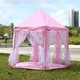 Cort Castel de joaca printese copii, 135 cm, buz, roz