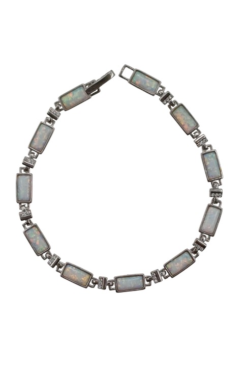 Bratara din argint 925 TSR cu piatra opal japonez si zirconiu model 1MWYS3