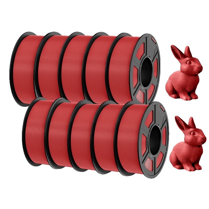 Filament 3D PETG, piros, 1.75mm, 1.1kg, 320m, 3D fogyóeszköz készlet