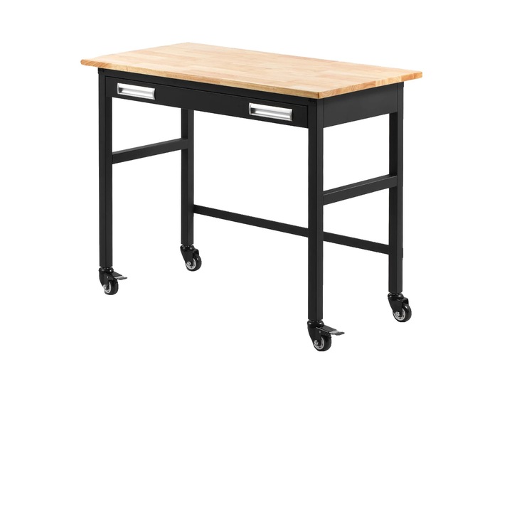 Banc de lucru, 48x24inch, capacitate 1500 lbs, constructie din stejar masiv, 1 sertar