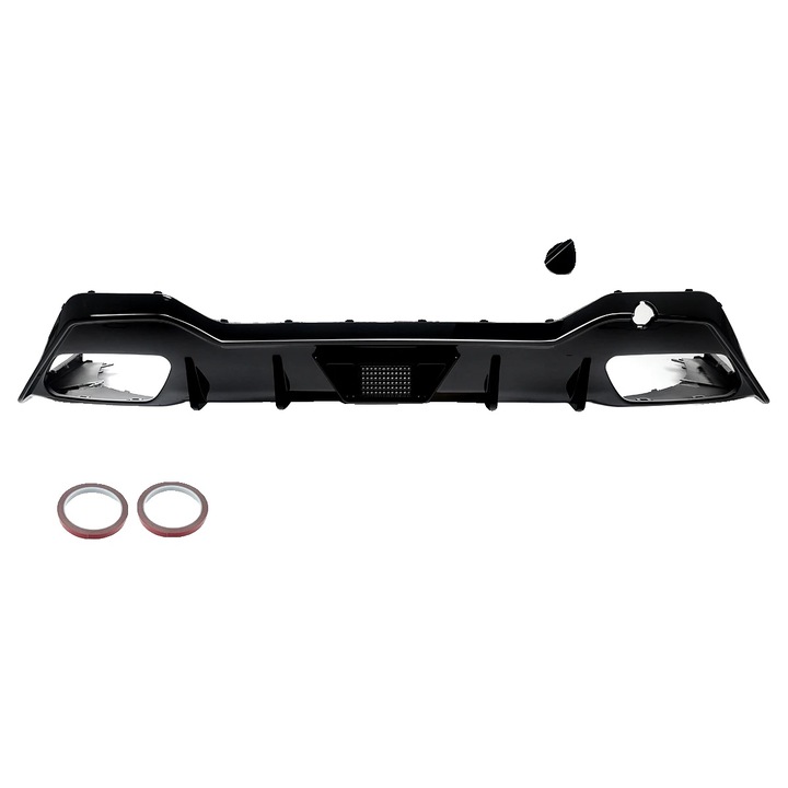 Difuzor spate pentru BMW 8 Series G16 Gran Coupe, design aerodinamic, negru lucios, instalare usoara