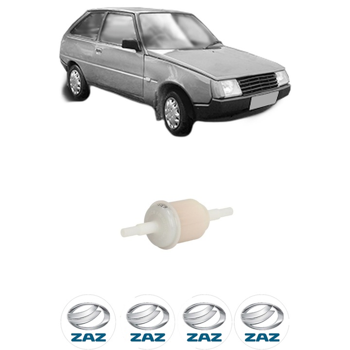 Filtru combustibil ZAZ TAVRIA (1102) 1.1 din 2000-2007 KW 38 CP 52 CMC 1091, Bosch, Auto, 4x Stickere auto cu ZAZ