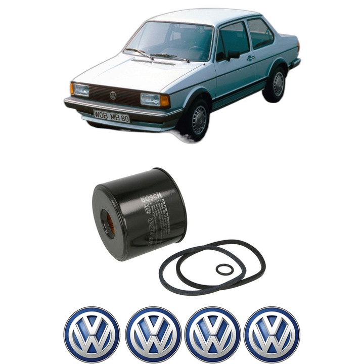 Filtru combustibil Volkswagen JETTA I (16) 1.5 D din 1978-1980 KW 37 CP 50 CMC 1471, Bosch, Auto, 4x Stickere auto cu Volkswagen