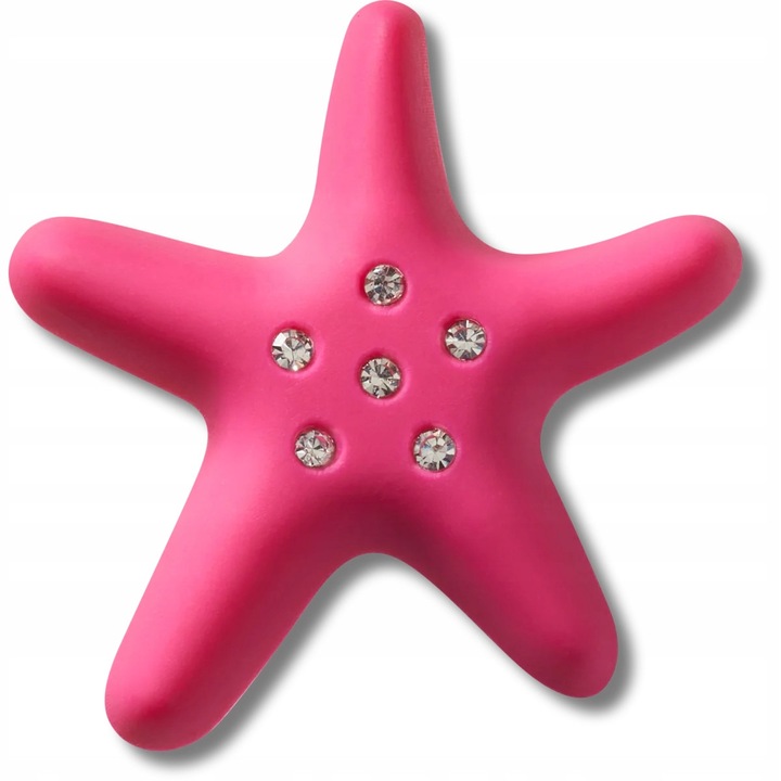 Crocs, Accesoriu incaltaminte Jibbitz, Pink Starfish with Gems, Multicolor