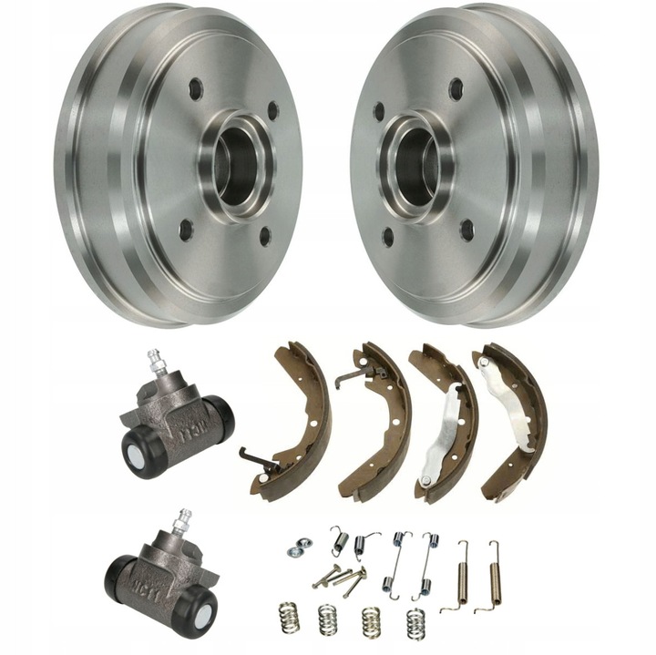 Комплект барабани, скоби, цилиндри, пружини, ME Premium, за Matiz Spark, еквивалент OE, 96268079, 96316636, 96320670, 96268080, 96318925, 96518606, бензин дизел, лична кола, вторичен пазар