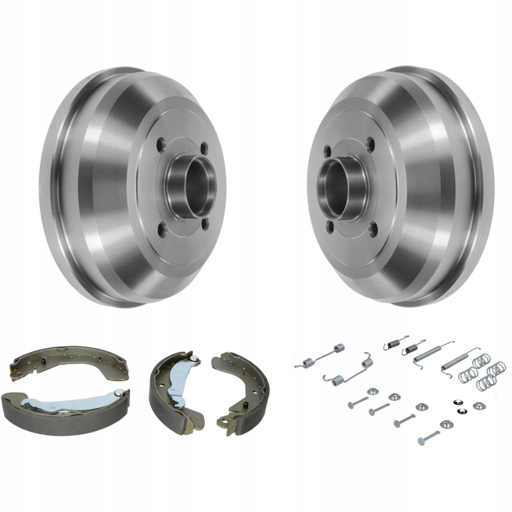 Fékdob készlet, fékpofák, rugók, prémium, Opel Corsa C-hez, OE-szám: 90410741, benzin, dízel, személyautó, utángyártott