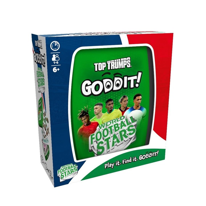 Настолна игра Goddit World Football Stars, 1-6 играчи, 10 минути, 6+ години, многоцветен