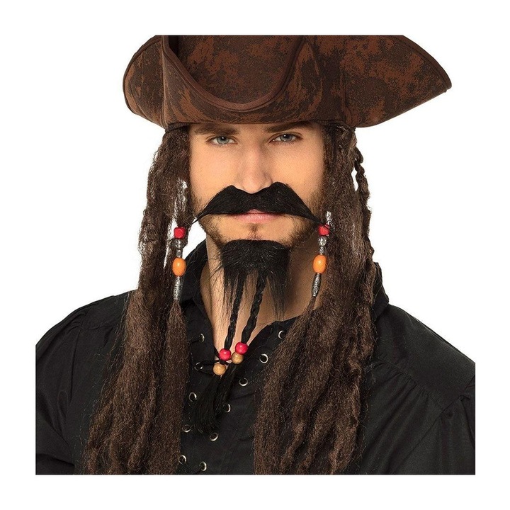 Set masca si barba de pirat, Boland, negru, universal