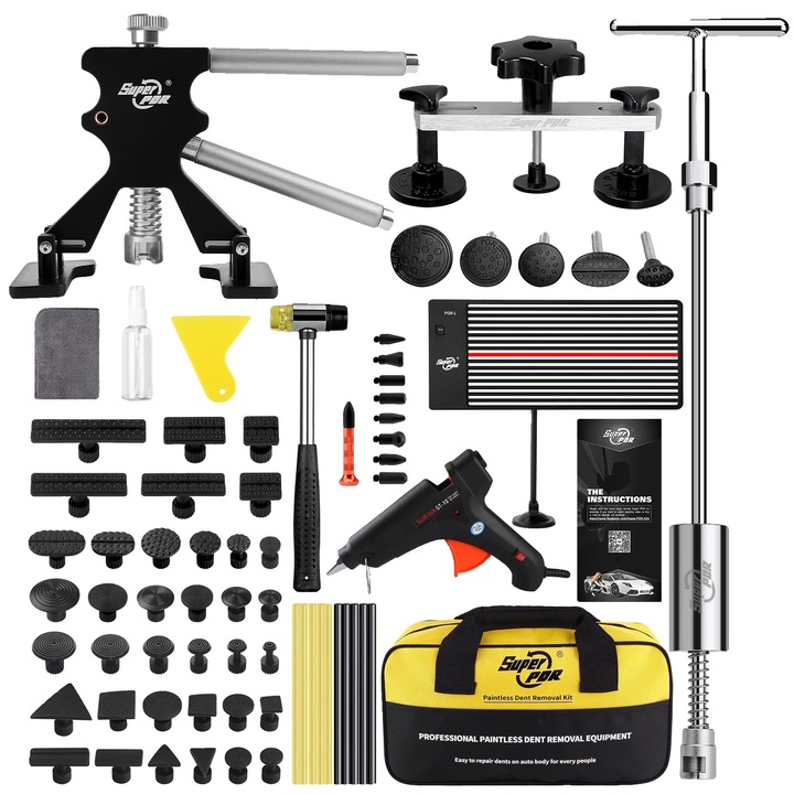 Set unelte reparare denivelari auto, 92PCS, plastic si metal, design compact, usor de utilizat