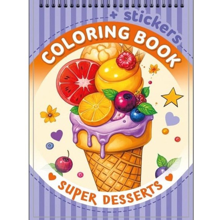 Caiet de colorat FRESH, 105x148cm, cu autocolante