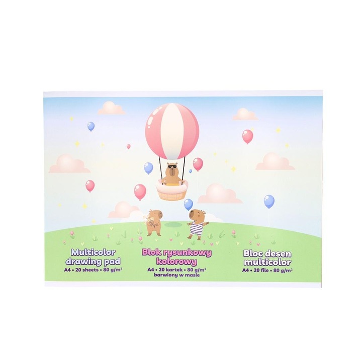 Bloc de desen A4 Strigo, 20 foi, 80 g/m2