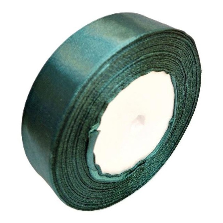 Ribot satinat 25mm/32m, BREWIS, verde butoi