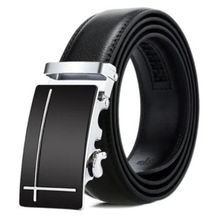 Curea de piele SZSMART casual business pentru barbati (125cm - Negru)