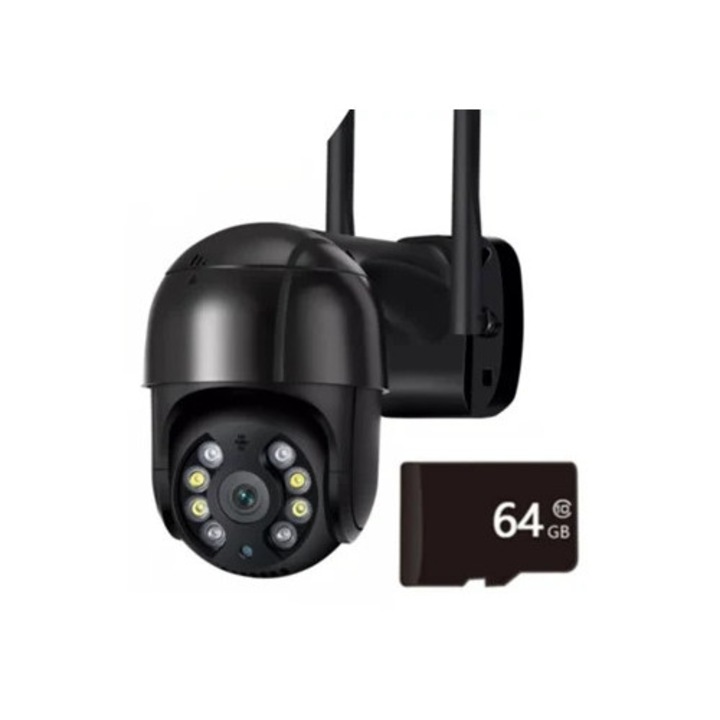 Camera supraveghere IP 5MP IR 80m lentila 3.6mm microfon card PoE WizMind Dahua - IPC-HFW5541T-ASE-0360B-S3