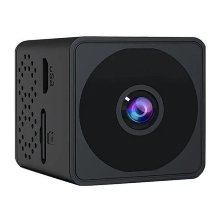 SZSMART 1080P HD mini kémkamera, fekete