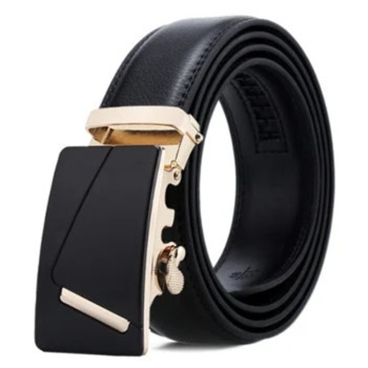 Curea din piele casual de afaceri pentru barbati SZSMART (125cm - Negru)