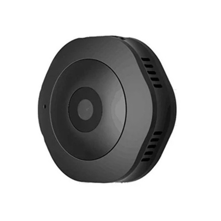 Cameră de supraveghere mini wireless HD, detectie vizuală, cablu USB negru