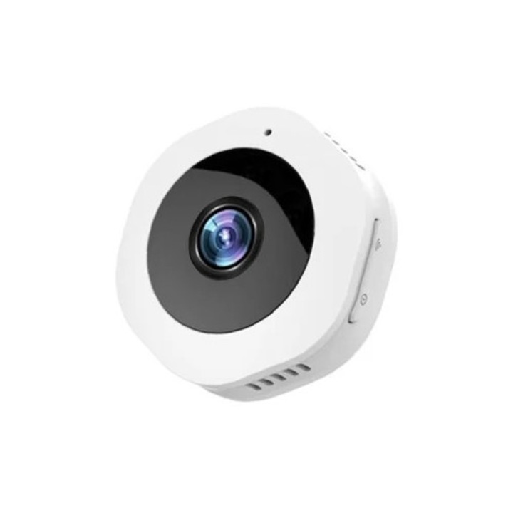 Мини безжична Wifi HD камера за наблюдение, бяла, с USB кабел, комплект