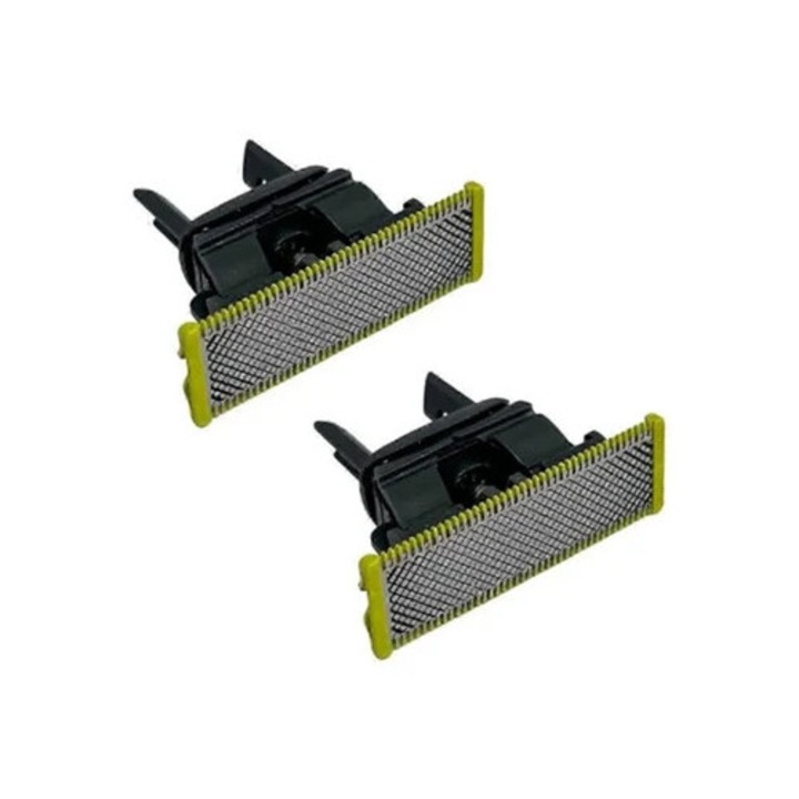 Set 2 capete de ras compatibile cu Philips Smart Qp2523 Qp2530 Qp6523 Qp220, lama verde