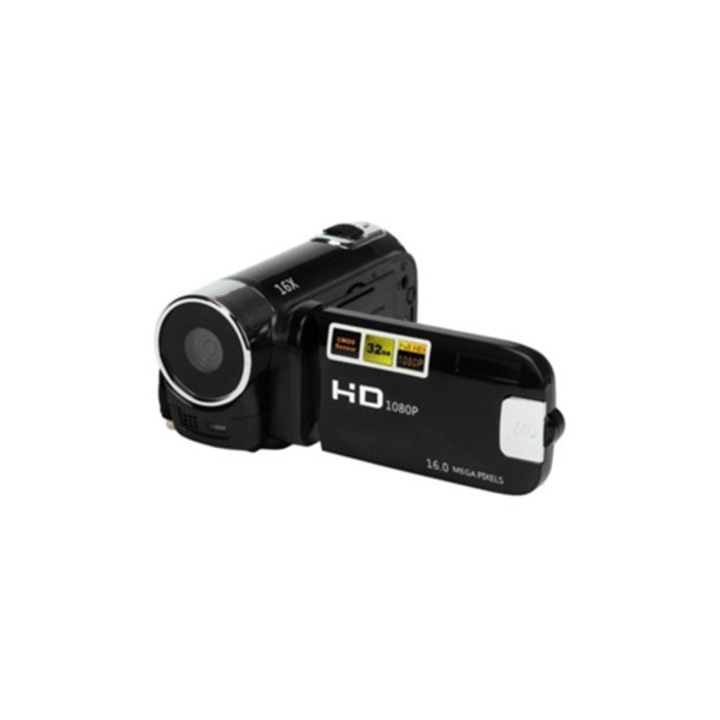 Camera video digitala profesionala 16MP FHD, neagra
