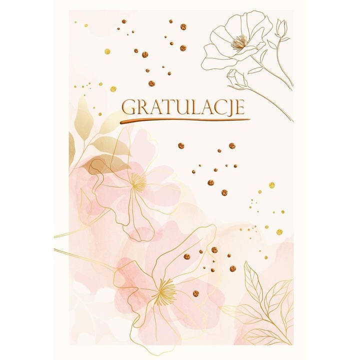 Felicitare TREND Gratulatii, cu plic si urari in interior