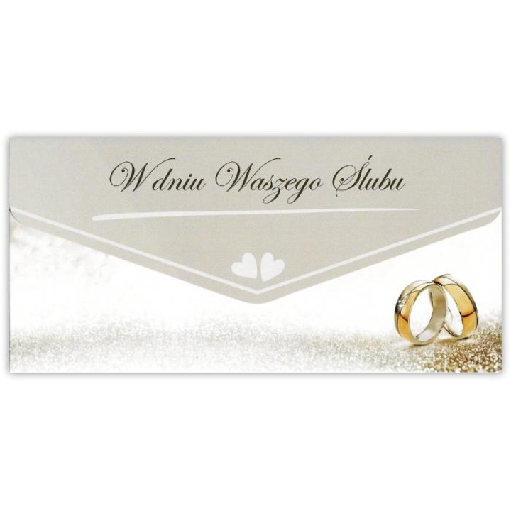 TREND esküvői üdvözlőkártya, DL formátumú, hajtogatott, üzenettel és pénzzsebbel, extra borítékkal