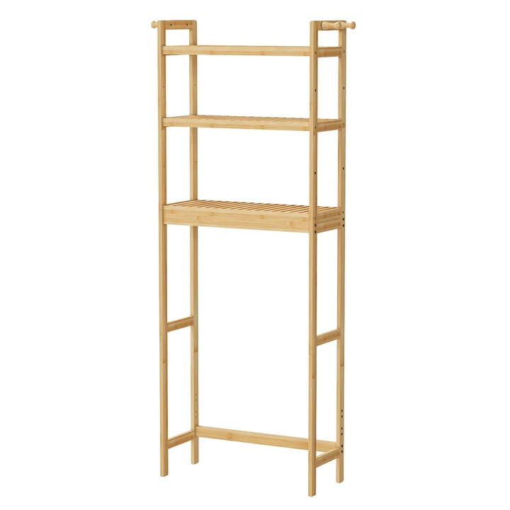 Tárolópolc, 3 szintes, állítható polcok, sötét khaki, 7,45 kg