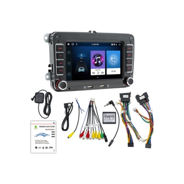 Navigatie GPS 7 inch Android Apple Carplay pentru Volkswagen Golf 232g, Polo, Passat, Jetta
